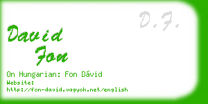 david fon business card