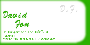 david fon business card